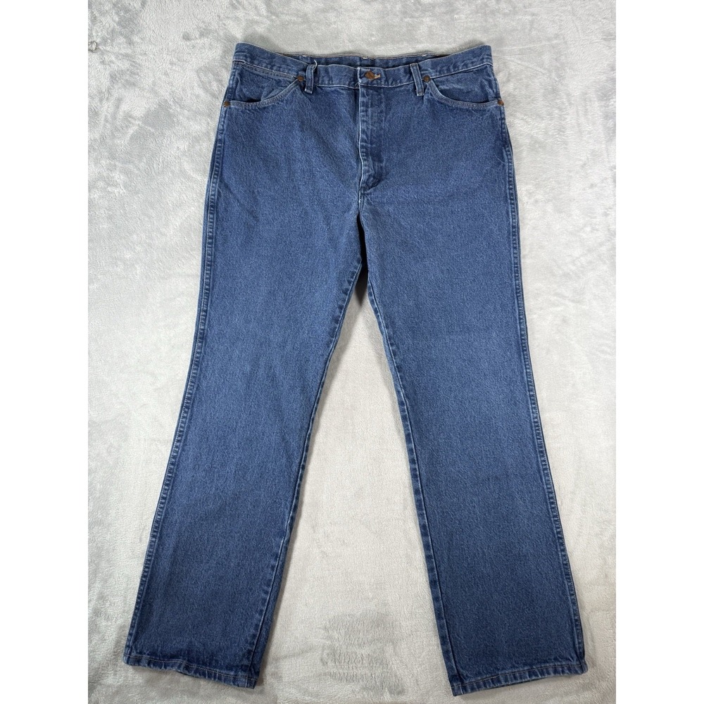 Wrangler Jeans Men's 38x32 Blue  Denim Slim‎ Fit Cowboy Cut